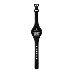 Samsung Black Smartwatch with Sleek Design and Digital Display